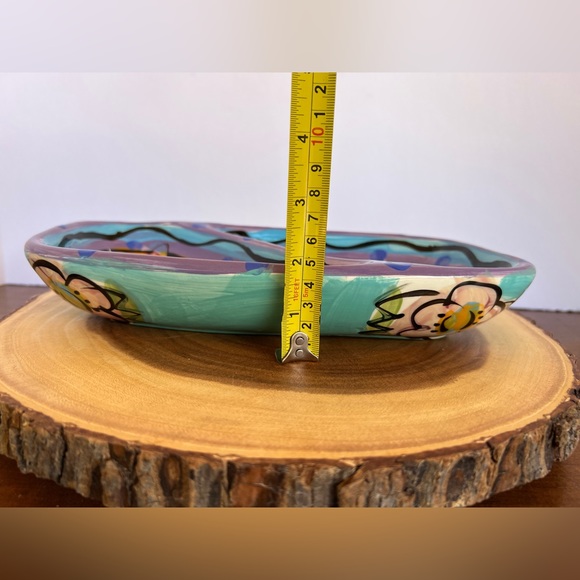 Kelly Jo Kuchar 4 PC Chip & Dip Set. Handpainted Handmade in Mexico. Signed. - Picture 16 of 16